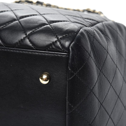 Chanel Lambskin Quilted Large Drawstring Bag Black 11 of 13