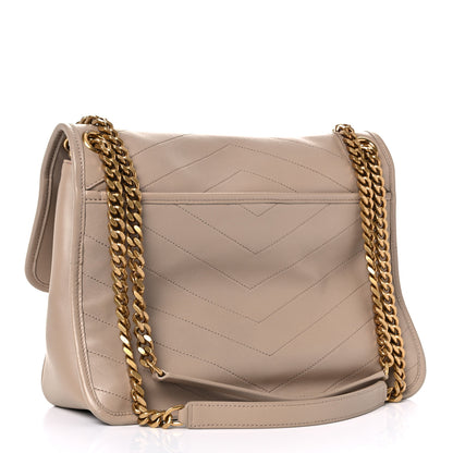Saint Laurent Lambskin Matelasse Monogram Medium Niki Chain Satchel Dark Beige 3 of 12