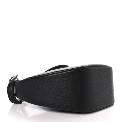 Valentino Garavani Grainy Calfskin Small Vlogo Moon Hobo Bag Black 4 of 9