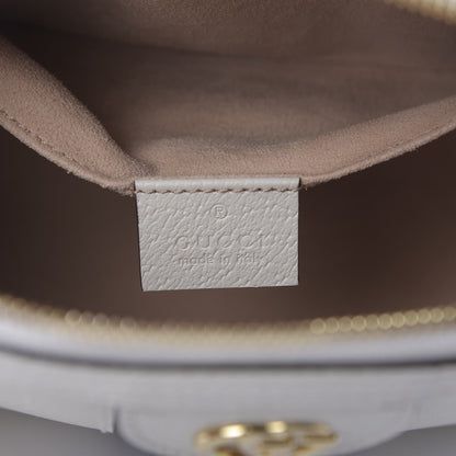 Gucci Textured Dollar Calfskin Web Small Ophidia Dome Shoulder Bag Mystic White 8 of 9