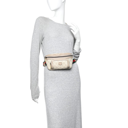 Gucci GG Supreme Monogram Textured Calfskin Web Retro Interlocking G Belt Bag Beige Mystic White Oatmeal 2 of 10