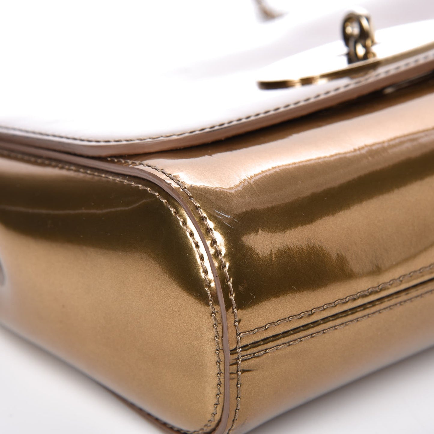 Metallic Patent Small Lily Gold