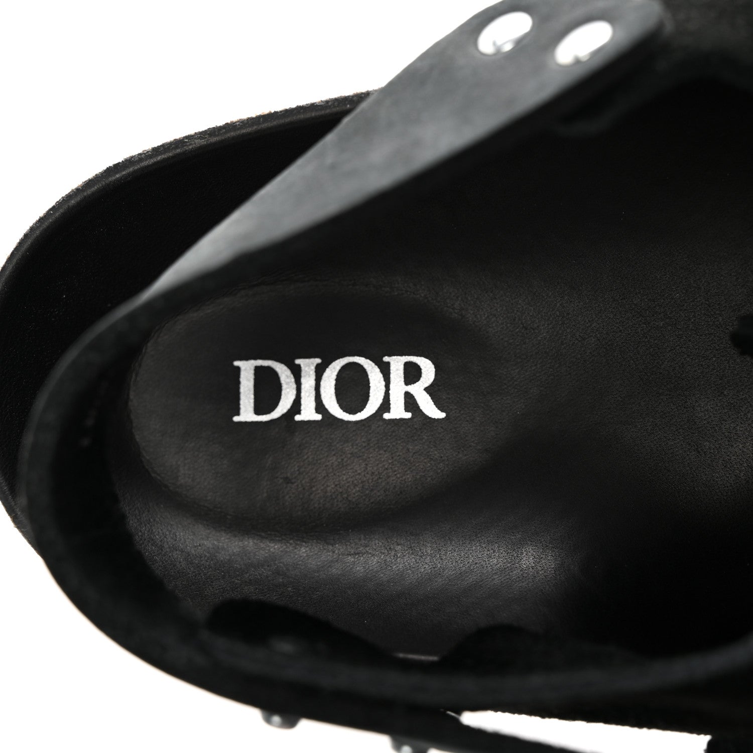 Christian Dior X BIRKENSTOCK Felted Wool Nubuck Calfskin Milano Sandal 41 Black 7 of 11