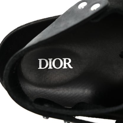 Christian Dior X BIRKENSTOCK Felted Wool Nubuck Calfskin Milano Sandal 41 Black 7 of 11