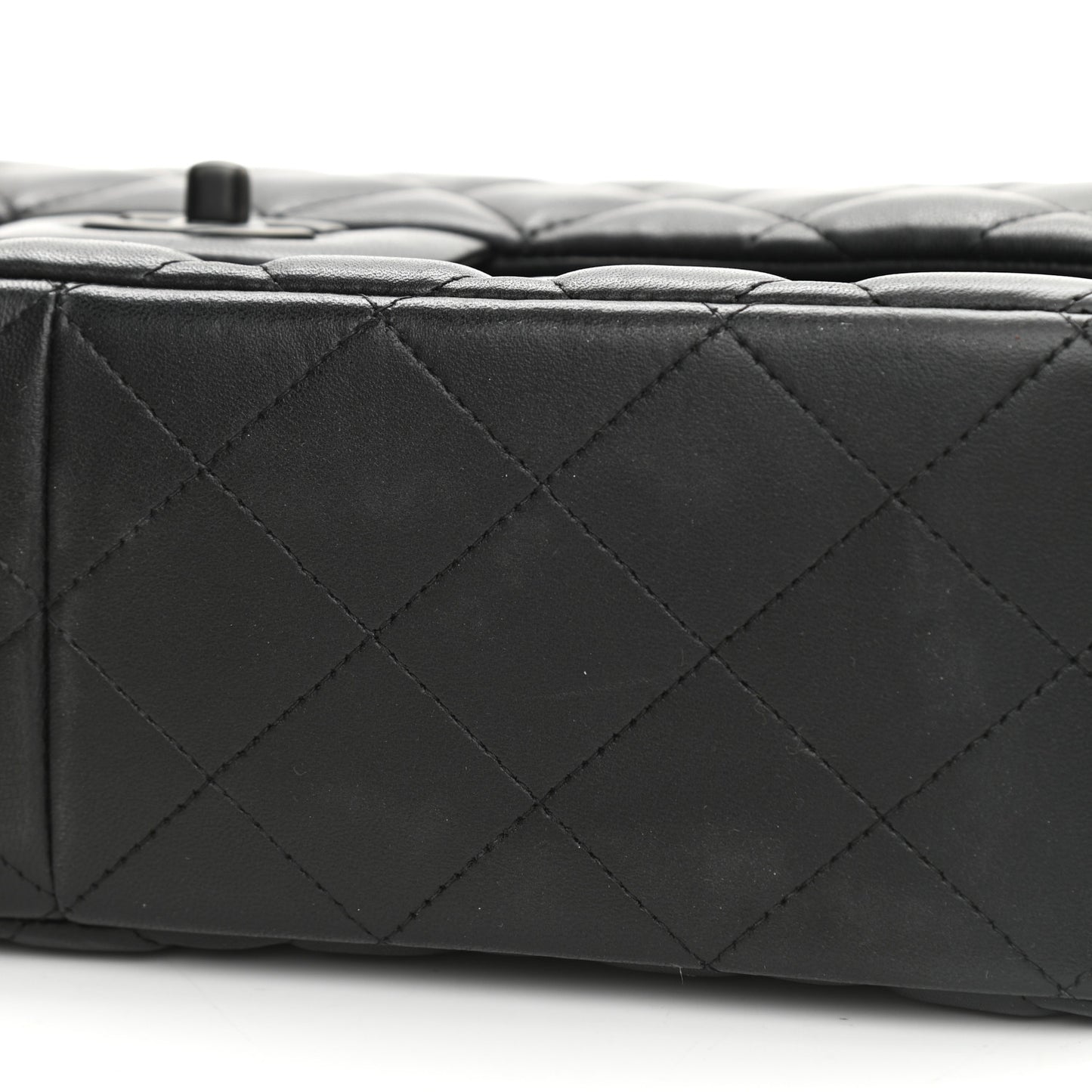 Lambskin Quilted Jumbo Double Flap So Black