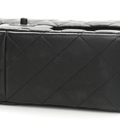 Chanel Lambskin Quilted Jumbo Double Flap So Black 11 of 12