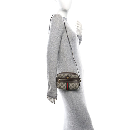 Gucci GG Supreme Monogram Web Mini Ophidia Shoulder Bag Brown 2 of 12