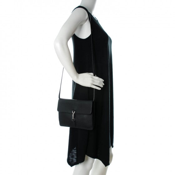Grand Prix Calfskin Jackie Convertible Shoulder Bag Black