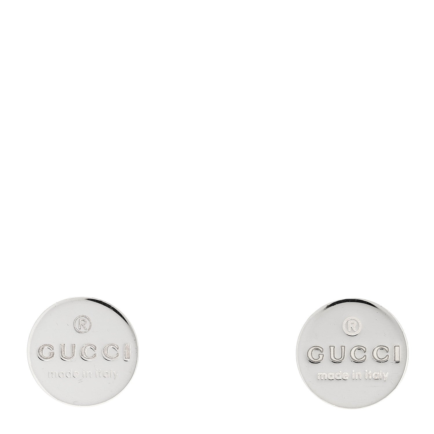 Gucci Sterling Silver Round Stud Earrings 1 of 5