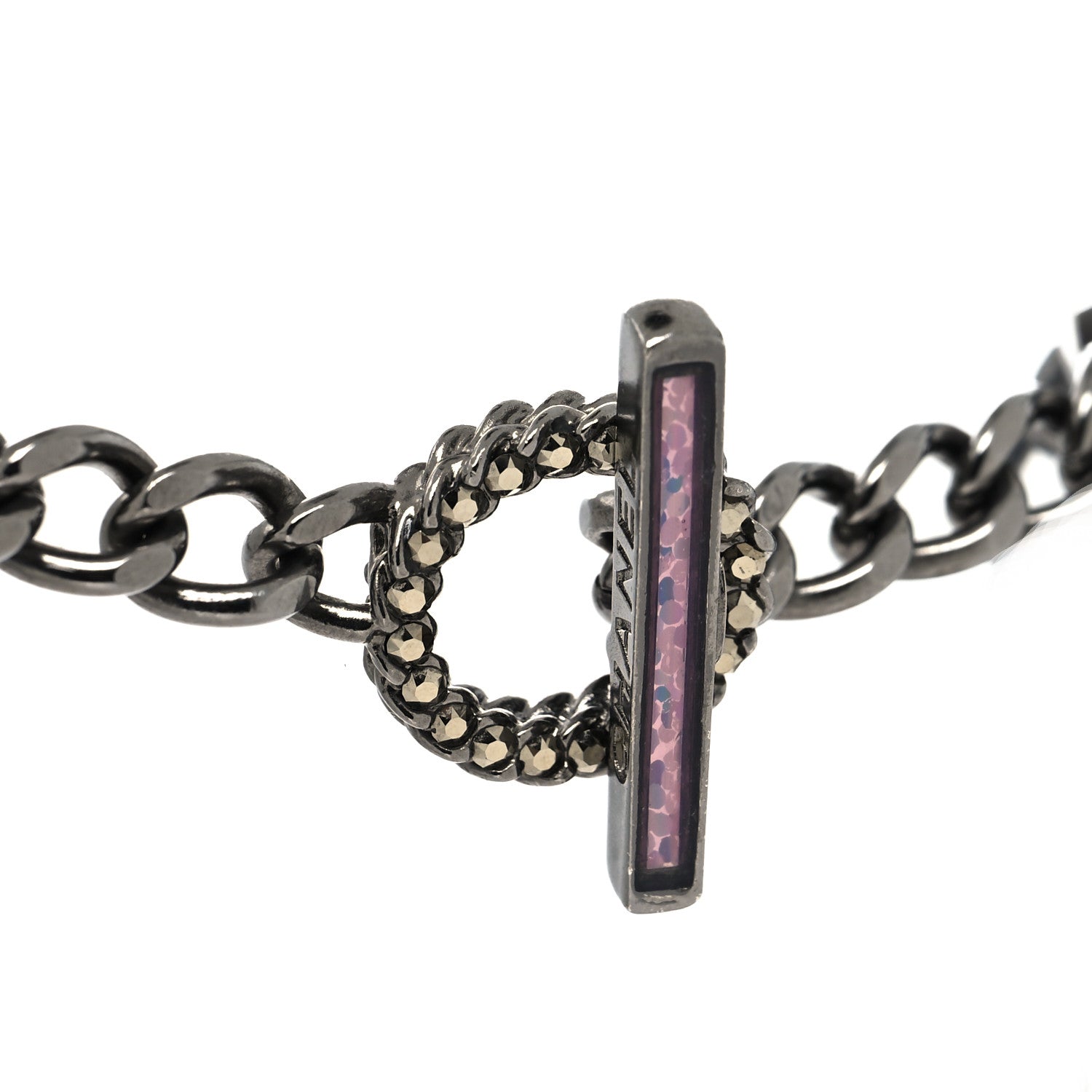 Chanel Crystal Enamel Pearl CC Logo Chain Choker Gold Multicolor 4 of 5