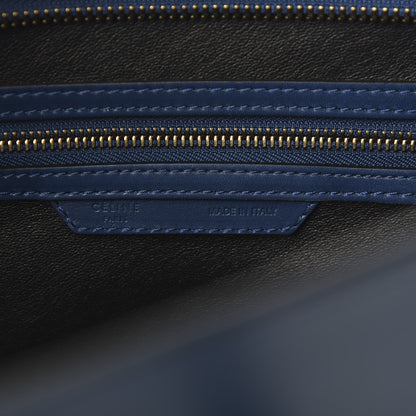 Celine Smooth Calfskin Mini Bi-Color Luggage Ocean Blue 5 of 10