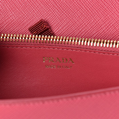 Prada Saffiano Lux Chain Wallet Peonia 9 of 10