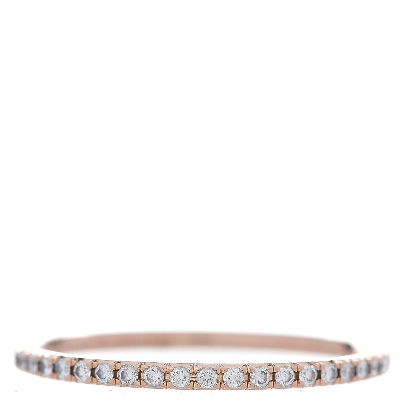 18K Rose Gold Diamond Metro Ring 56 7.5