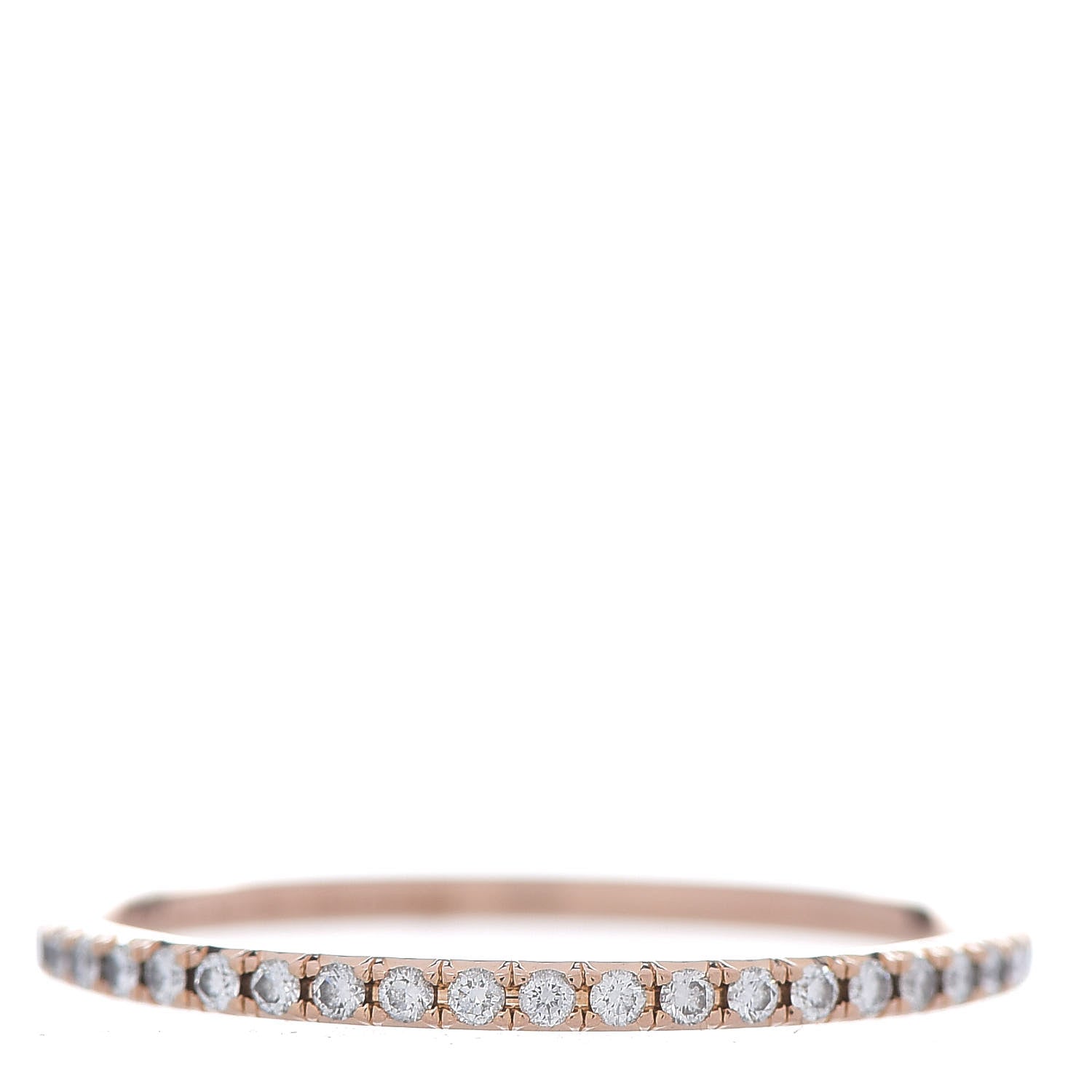 Tiffany 18K Rose Gold Diamond Metro Ring 56 7.5 1 of 6