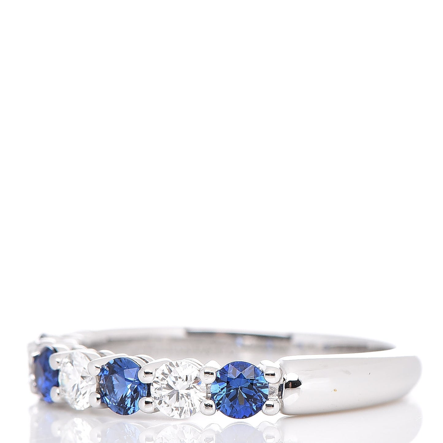Platinum Diamond Blue Sapphire Embrace Ring 49 5
