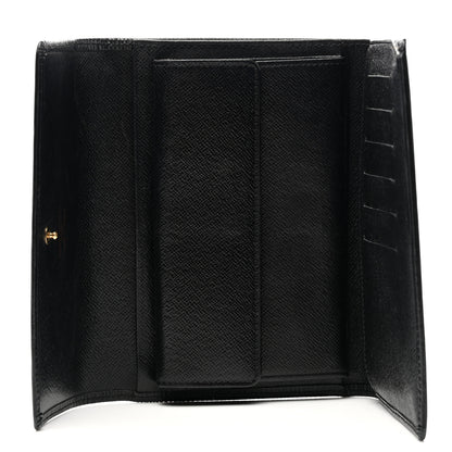 Louis Vuitton Epi Porte Tresor Etui Papiers Wallet Black 5 of 7
