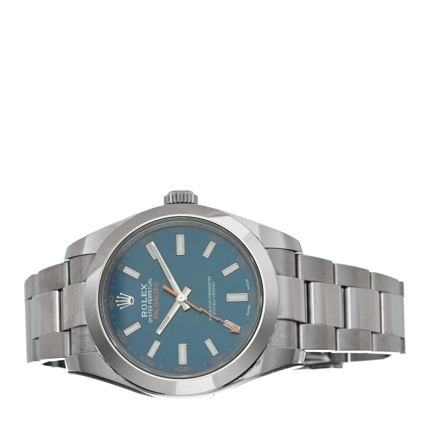 Stainless Steel 40mm Oyster Perpetual Milgauss Watch Z-Blue 116400GV