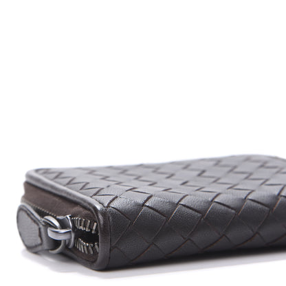 Bottega Veneta Nappa Intrecciato Zip Around Coin Purse Ebano 8 of 9