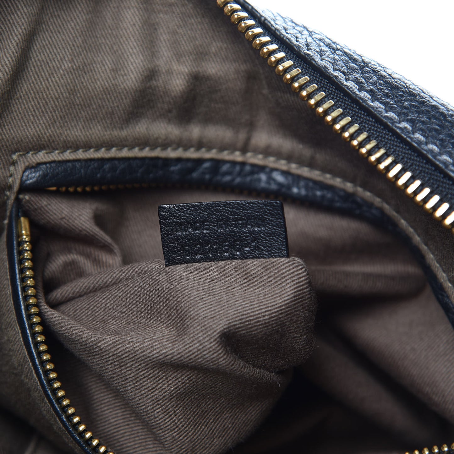 Calfskin Medium Marcie Satchel Black