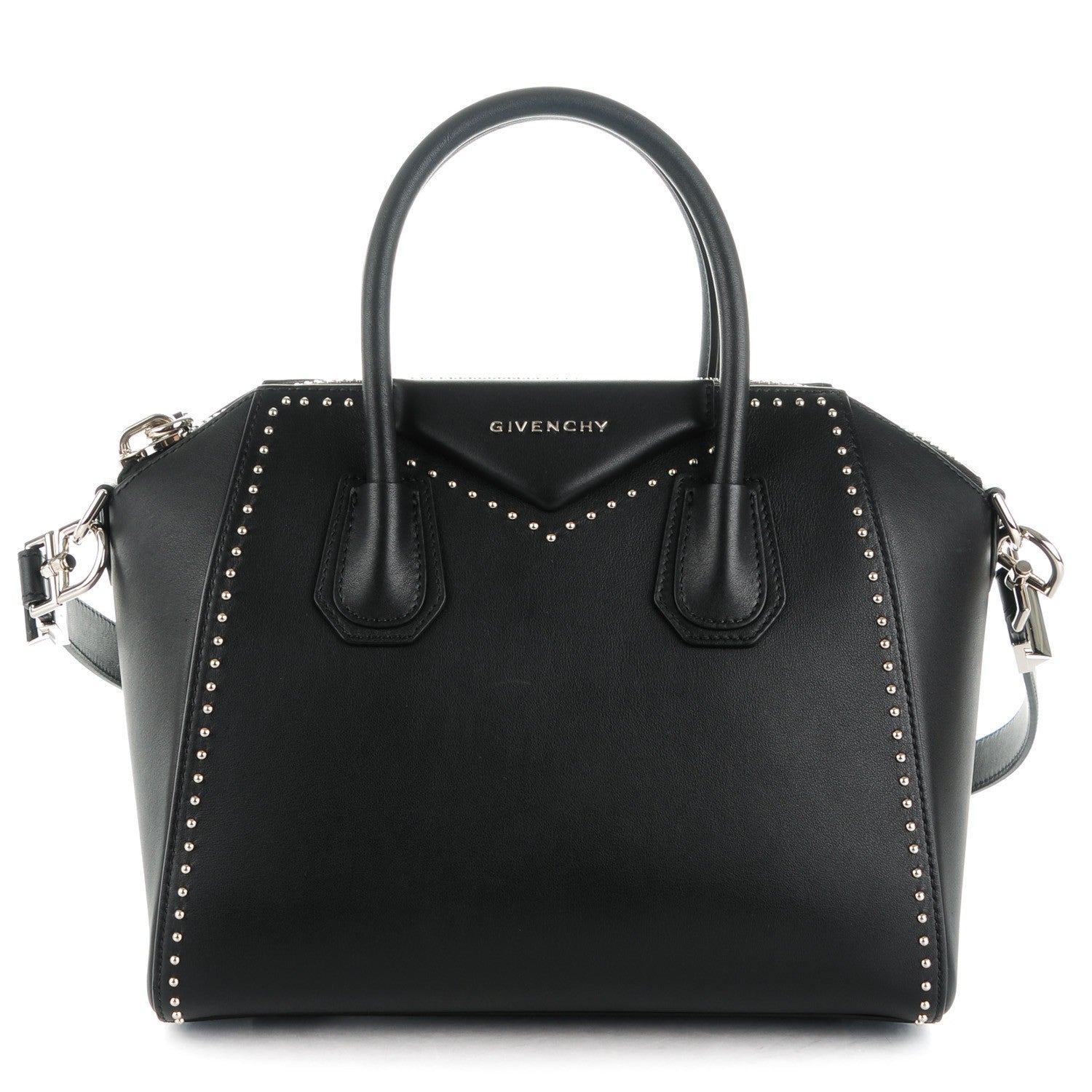 Givenchy Calfskin Small Studded Antigona Black 1 of 7