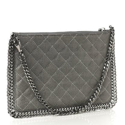 Stella McCartney Shaggy Deer Quilted Falabella Wristlet Grey 3 of 13
