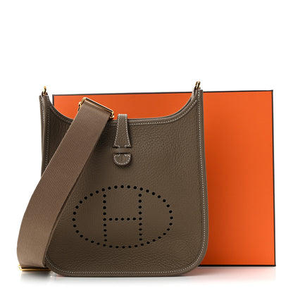 Hermes Taurillon Clemence Evelyne 23 Poche III Etoupe 11 of 11