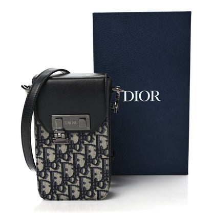 Christian Dior Oblique Calfskin Vertical Pouch Black 9 of 9
