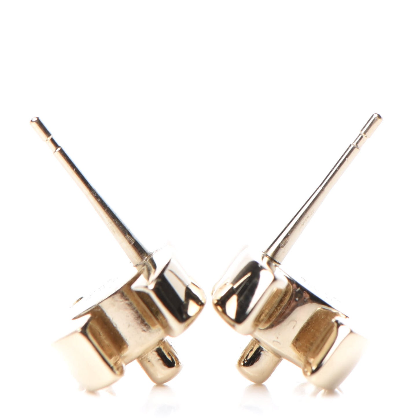 Metal CC Turnlock Earrings Gold