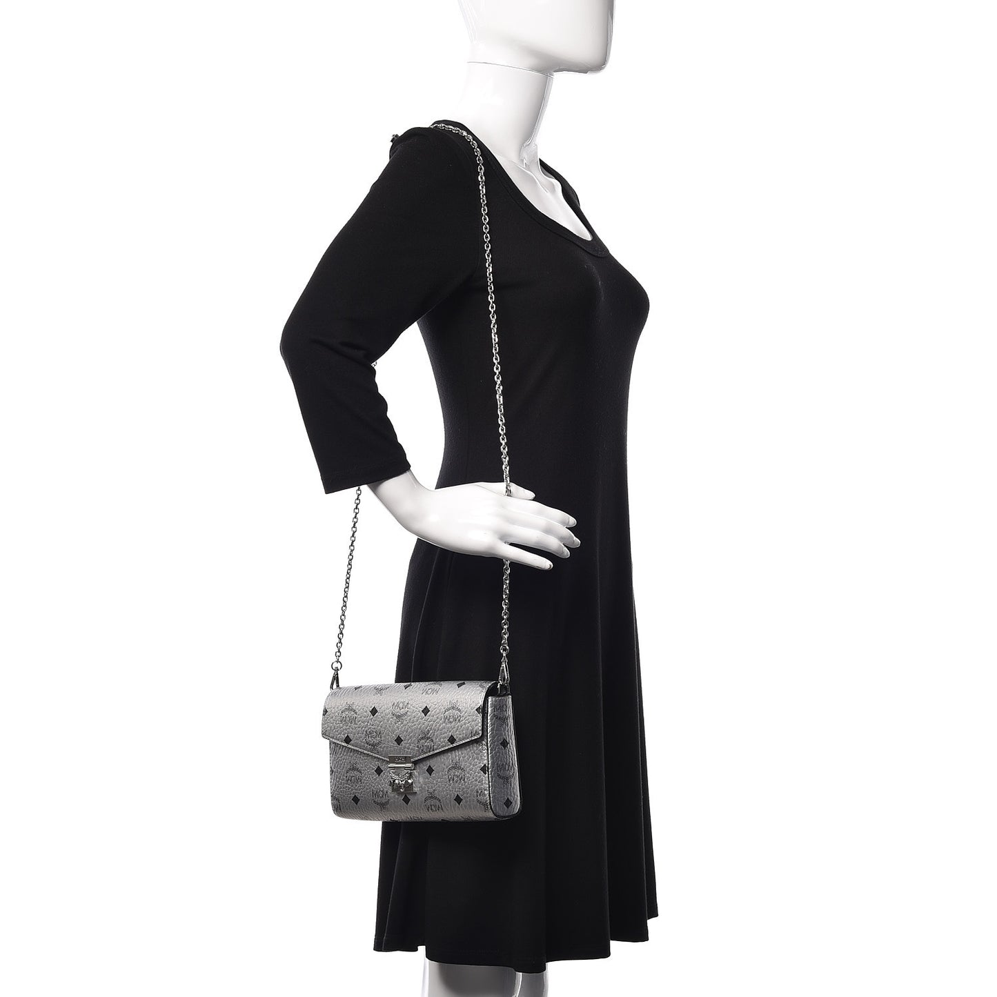 Visetos Large Patricia Wallet On Chain Silver