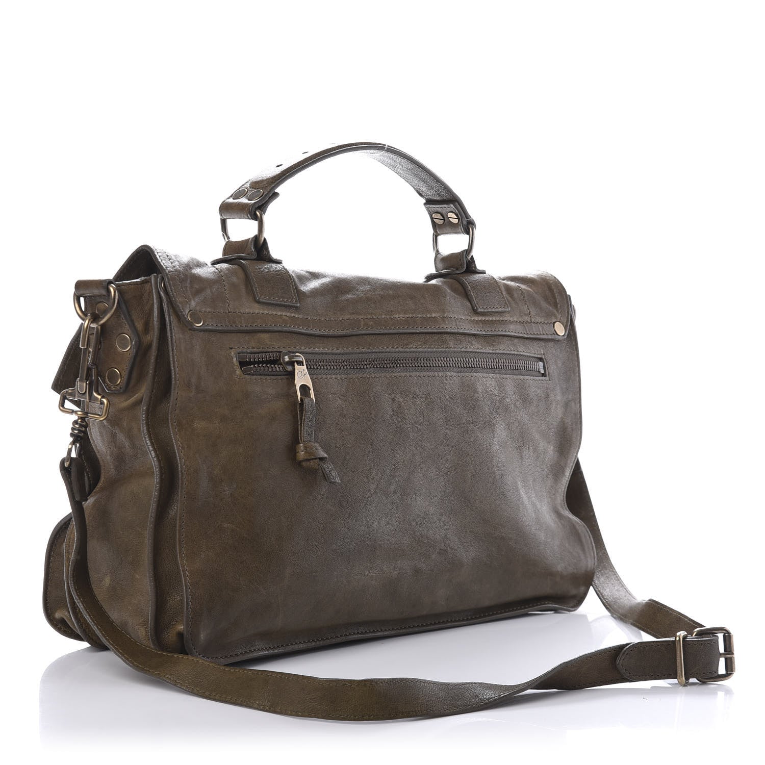 Proenza Schouler Lambskin Medium PS1 Satchel Military 2 of 22