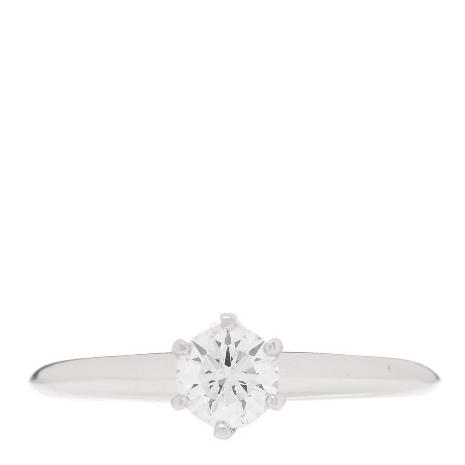 Tiffany Platinum Diamond .39ct Solitaire Engagement Ring 49 5 1 of 4