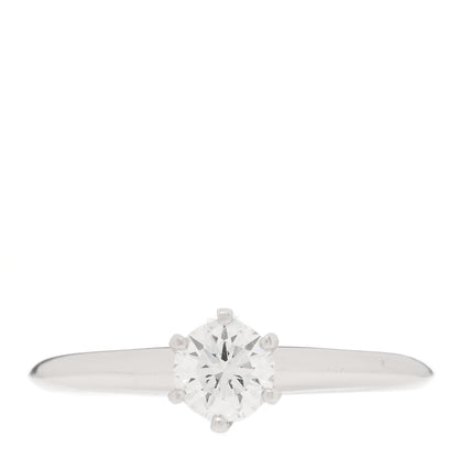 Tiffany Platinum Diamond .39ct Solitaire Engagement Ring 49 5 1 of 4