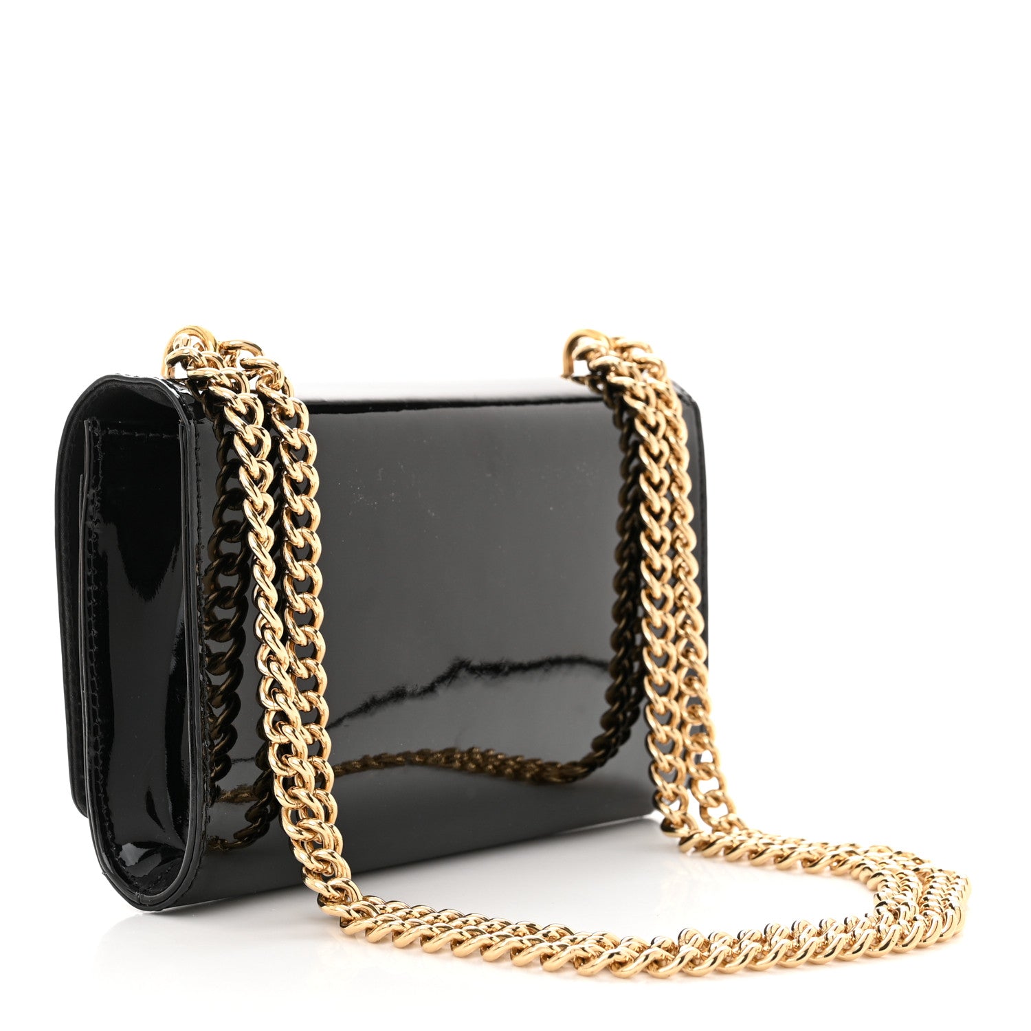 Louis Vuitton Patent Chain Louise MM Black 3 of 13