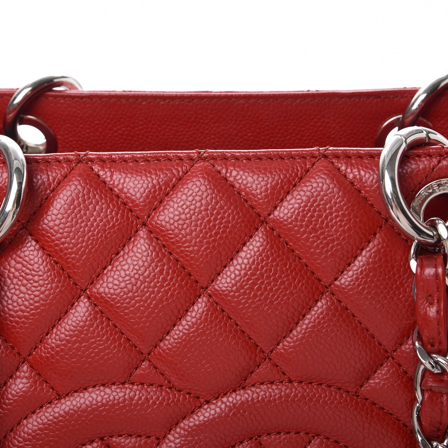 Caviar Quilted Grand Shopping Tote GST Red