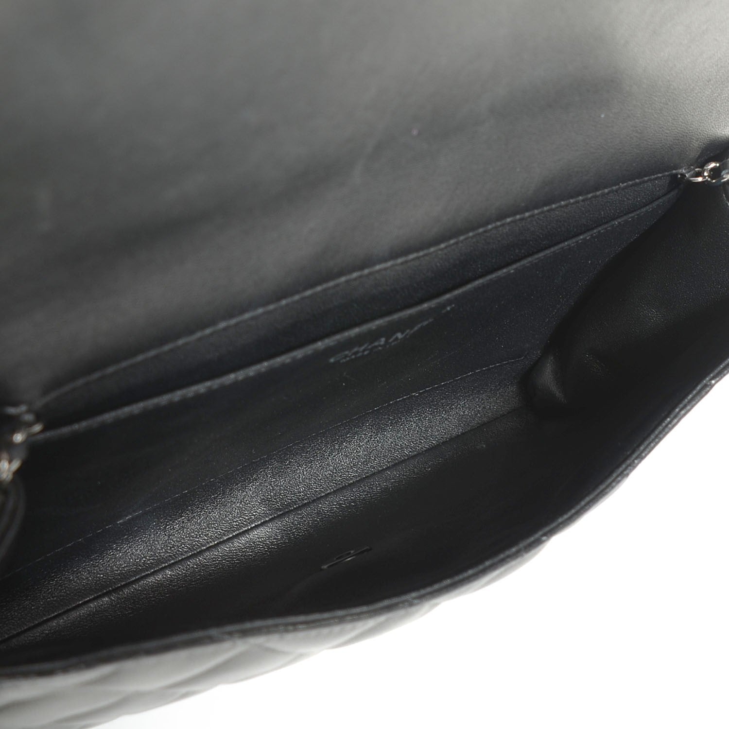 Chanel Lambskin Quilted Clutch With Chain Flap Black 6 of 8