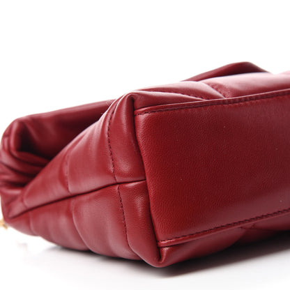 Saint Laurent Lambskin Quilted Toy Loulou Puffer Monogram Chain Satchel Red 6 of 12