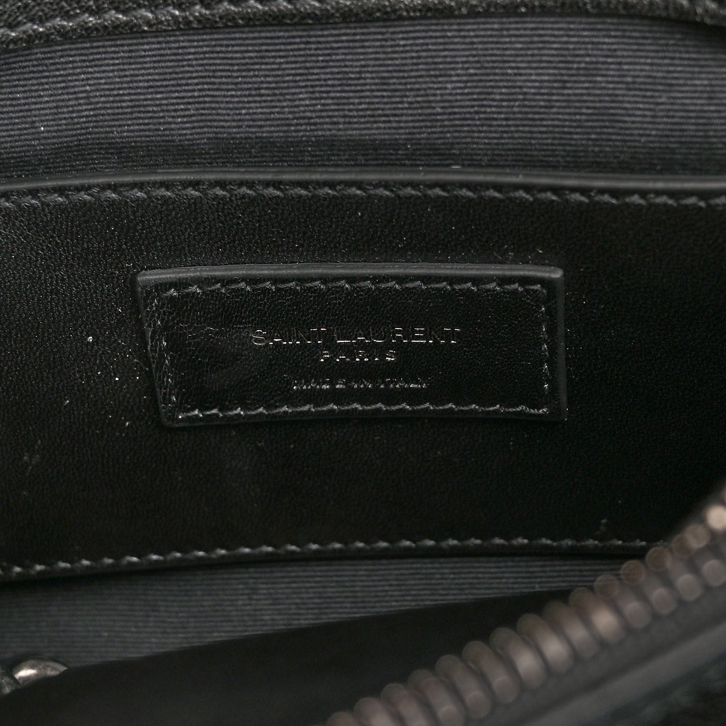 Sheepskin Matelasse Chevron Monogram Medium Pins College Bag Black