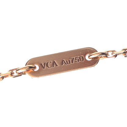 Van Cleef & Arpels 18K Yellow Gold Mother of Pearl Sweet Alhambra Butterfly Pendant Necklace 6 of 7