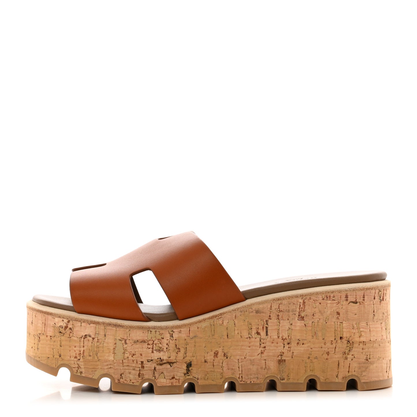 Calfskin Cork Eze 30 Sandals 37 Marron Glaise