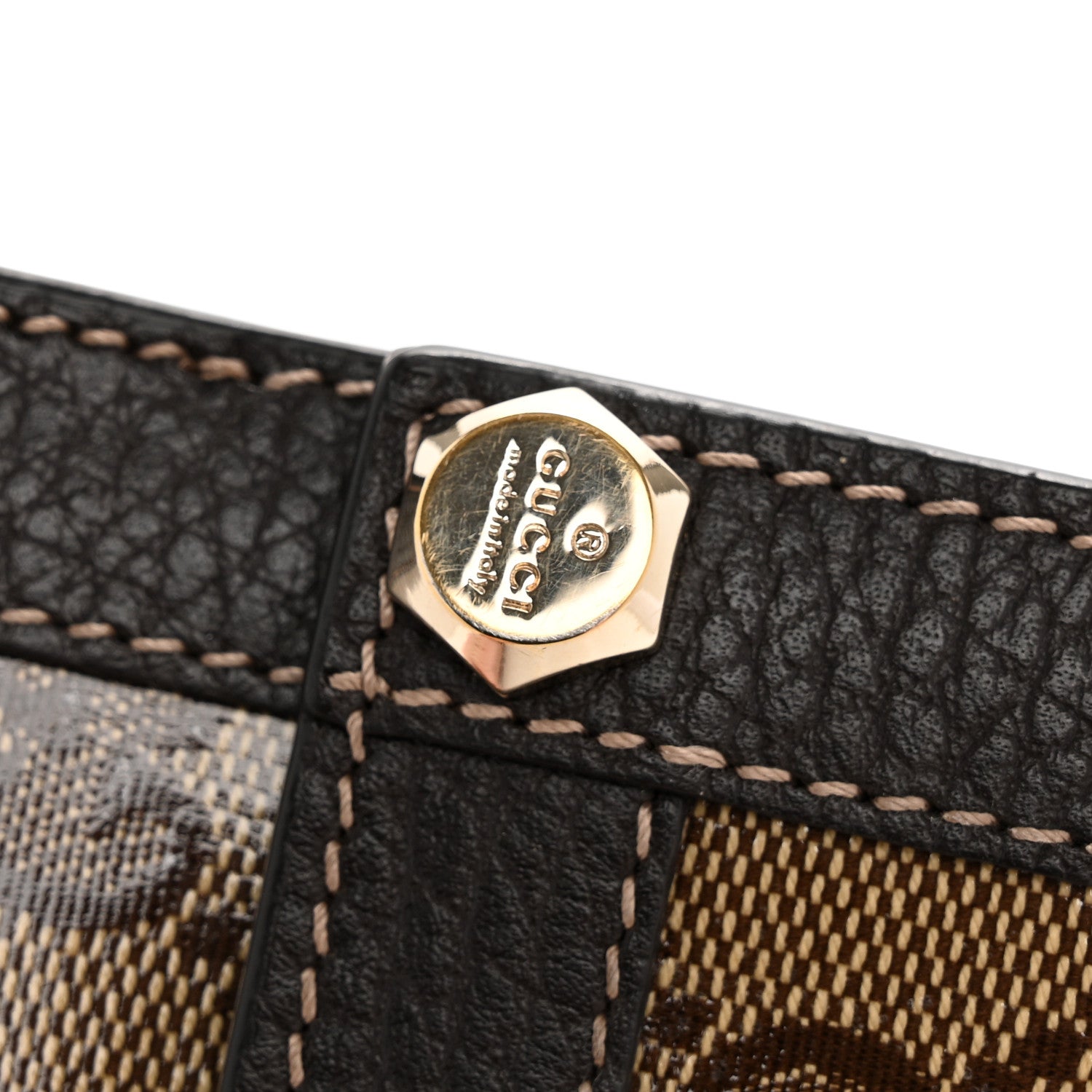 Gucci Crystal Monogram Continental Charmy Wallet Brown 9 of 10