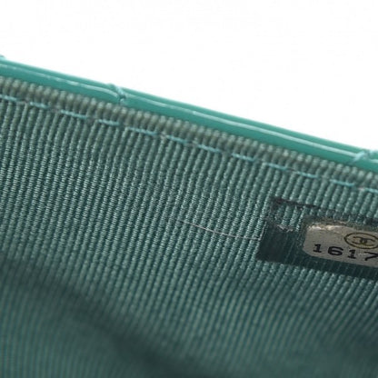 Chanel Patent Quilted Wallet On Chain WOC Green 8 of 15