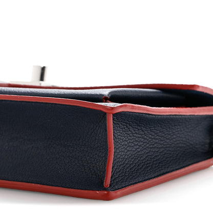 Louis Vuitton Soft Calfskin My Lockme Chain Pochette Marine Rouge 10 of 14