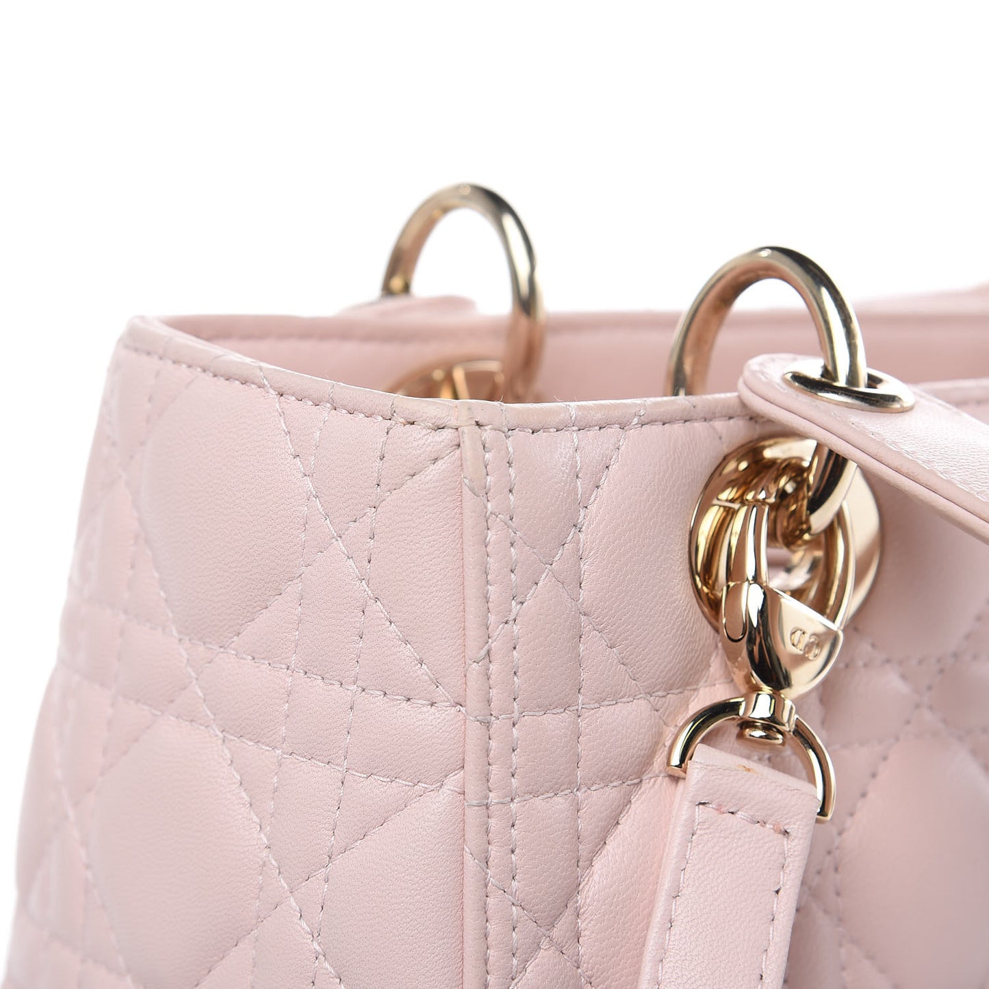 Lambskin Cannage Medium Lady Dior Light Pink