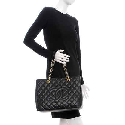 Chanel Caviar Quilted Grand Shopping Tote GST Black 2 of 10