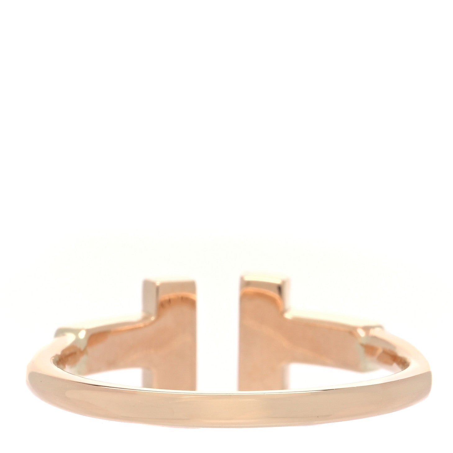 Tiffany 18K Rose Gold Diamond T Wire Ring 49 5 3 of 5