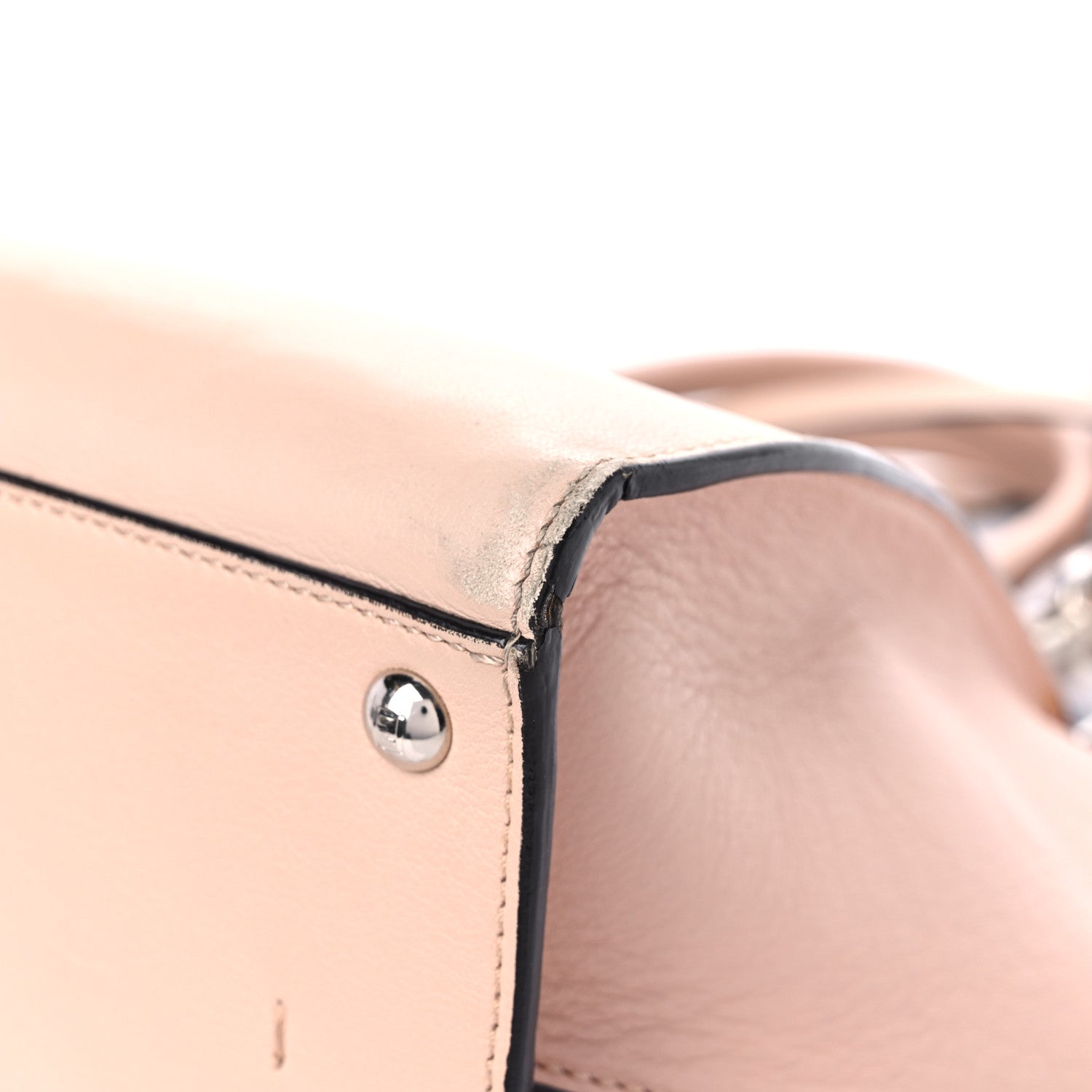 Fendi Vitello Dolce Shiny Nappa Petite 3Jours Tote Beige Chantilly 9 of 25