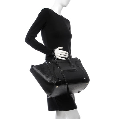 Celine Shiny Goatskin Medium Phantom Luggage Black 2 of 7