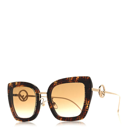 Fendi Acetate Metal F is Fendi FF Square Cat Eye Sunglasses FF 0424/F/S Havana 1 of 6