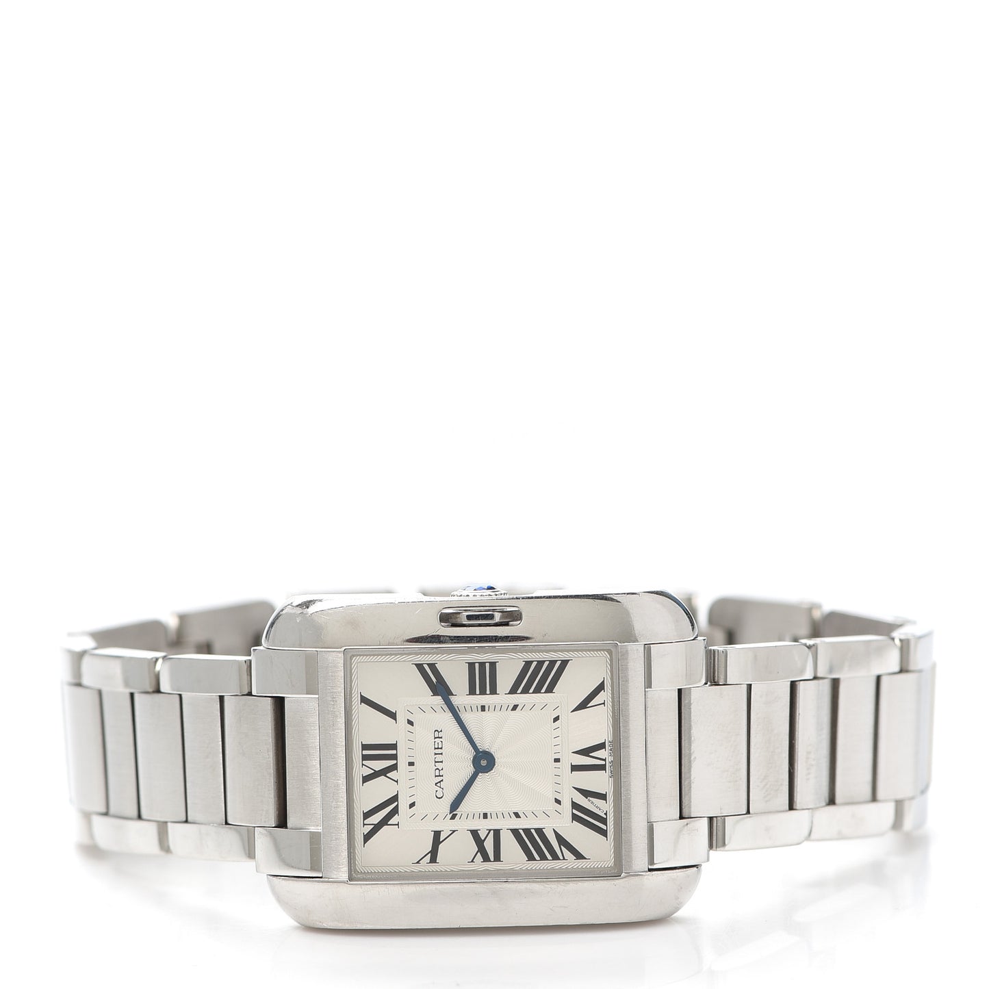Stainless Steel 23mm Tank Anglaise Quartz Watch
