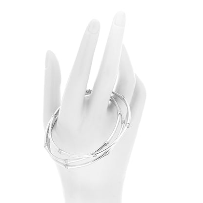 John Hardy Sterling Silver Bamboo Bangle Bracelet Set of 3 2 of 5
